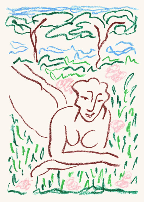 Woman in Grass by Karolina Kling